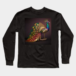 Jewel-like Peacock Long Sleeve T-Shirt